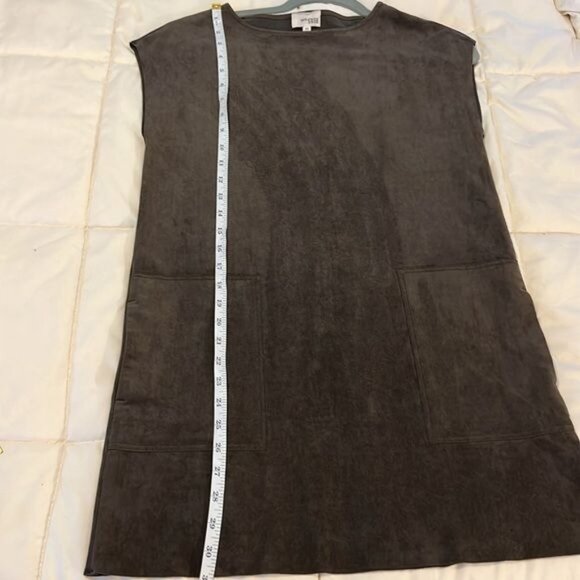 Artiza Wilfred Free Nori brown faux suede dress size XS sheath dress mini - Picture 7 of 8